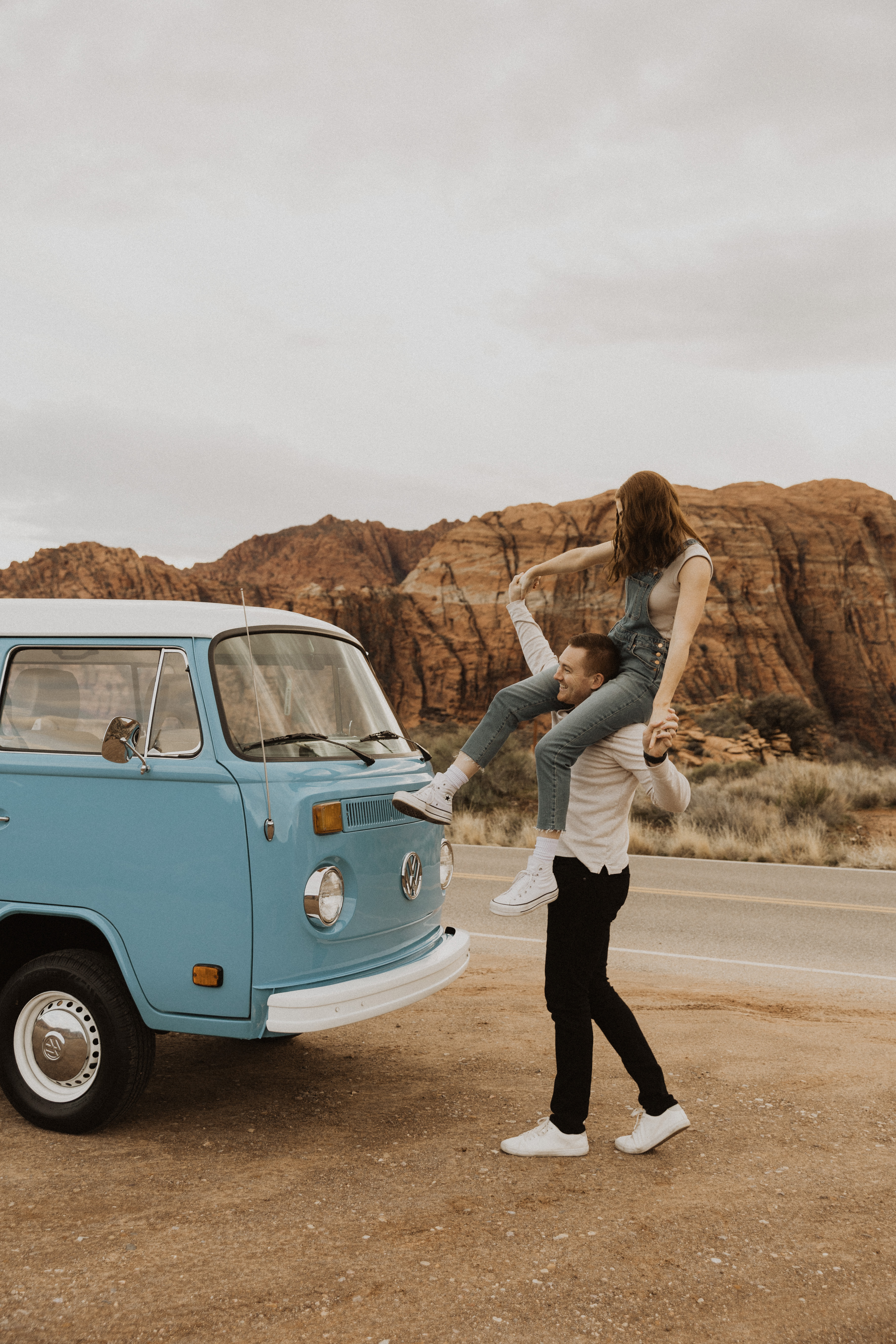 VW bus photo booth at an outdoor event